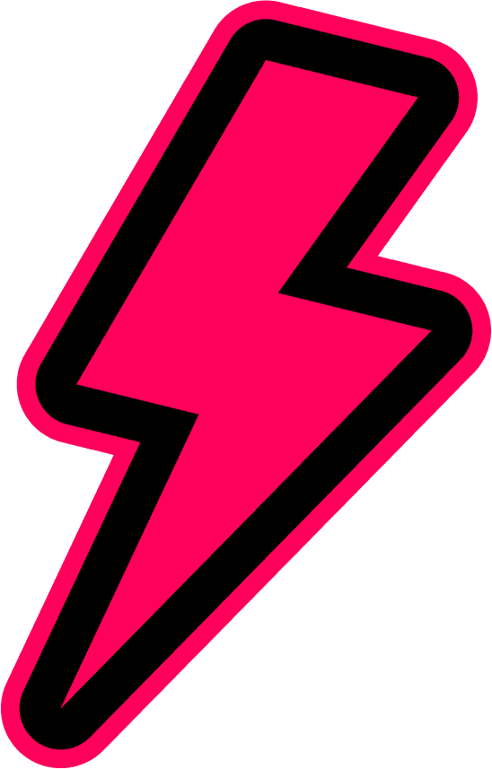 Lightning bolt sticker illustration